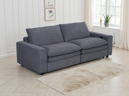 Flo Cloud Grey Electric Sofa - premium furniture with free Isle of Man and UK delivery