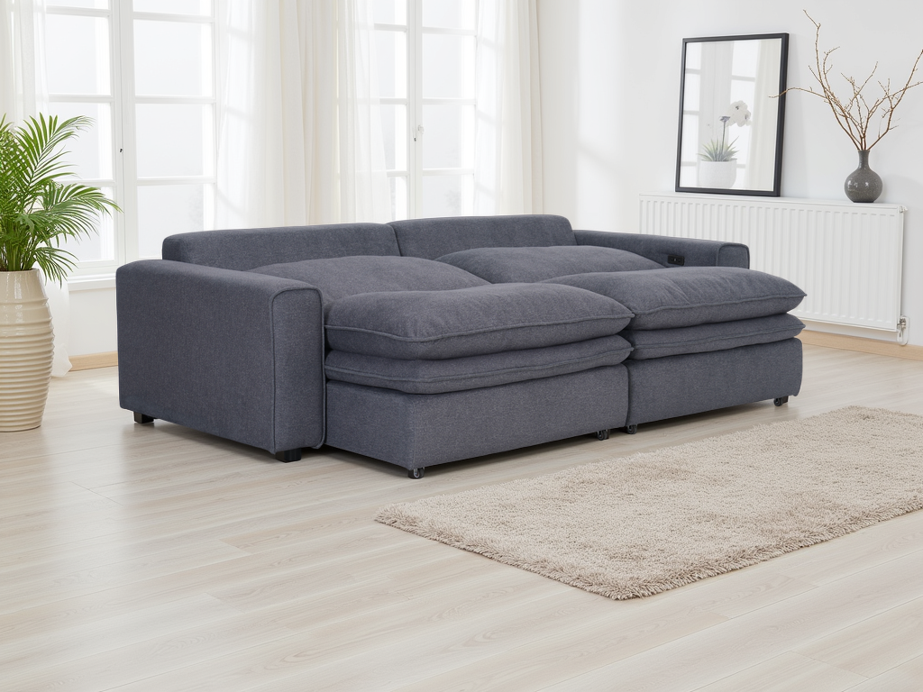 Flo Cloud Grey Electric Sofa - premium furniture with free Isle of Man and UK delivery
