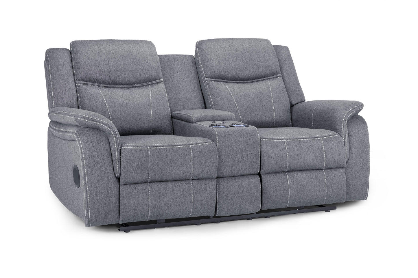 Gatsby grey fabric recliner 2 seater by Dreamy