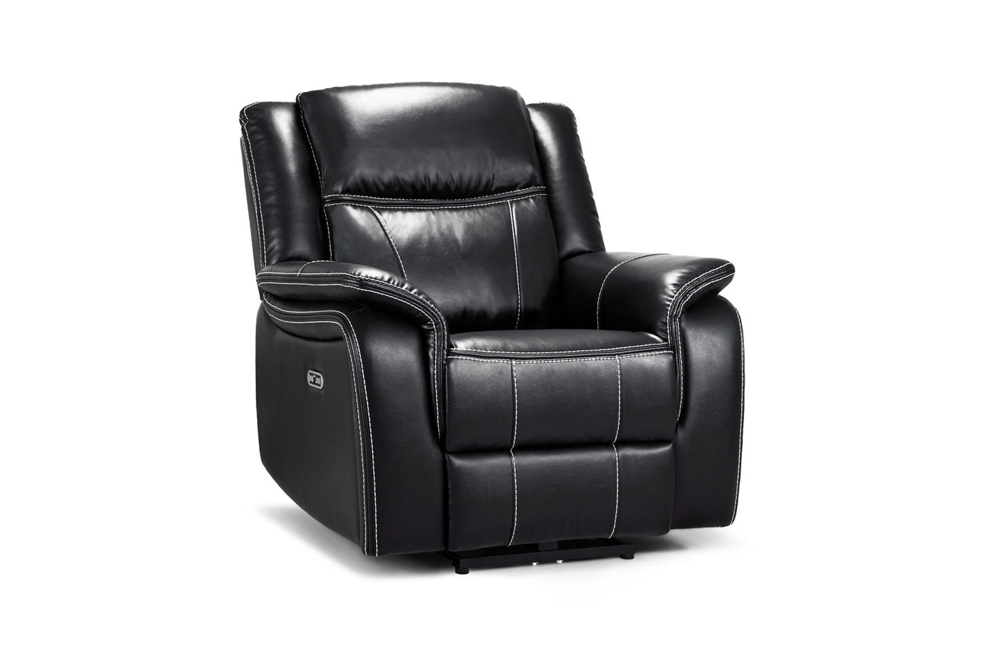 Gatsby black leather recliner armchair by Dreamy