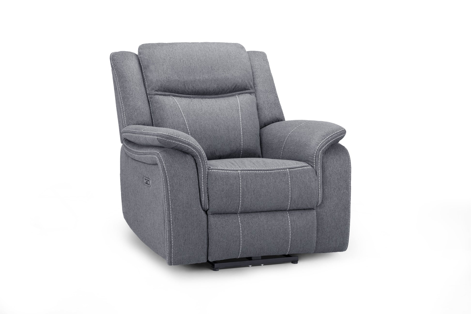 Gatsby grey fabric recliner armchair by Dreamy