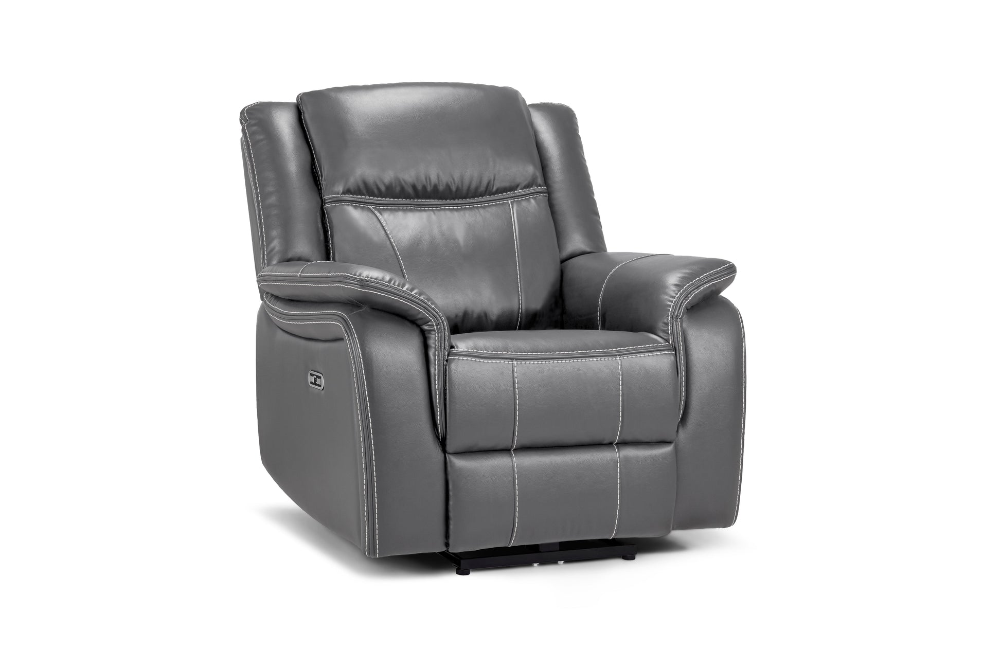 Gatsby grey leather recliner armchair by Dreamy