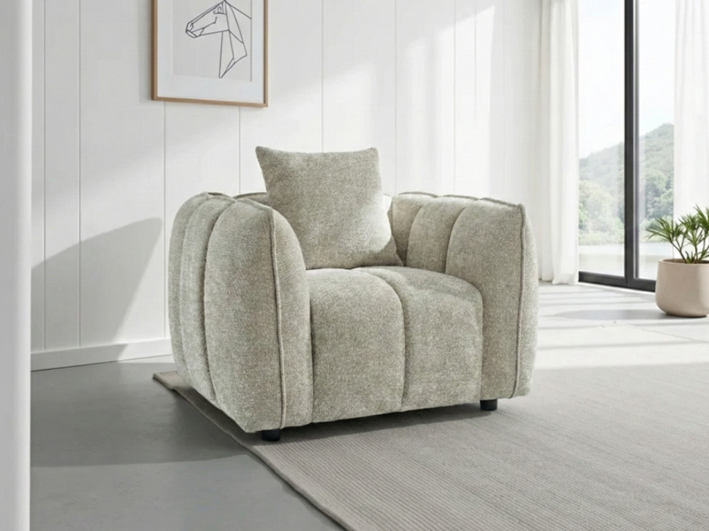Vera Sofa Beige Armchair from Dreamy - sofa with free Isle of Man and UK delivery