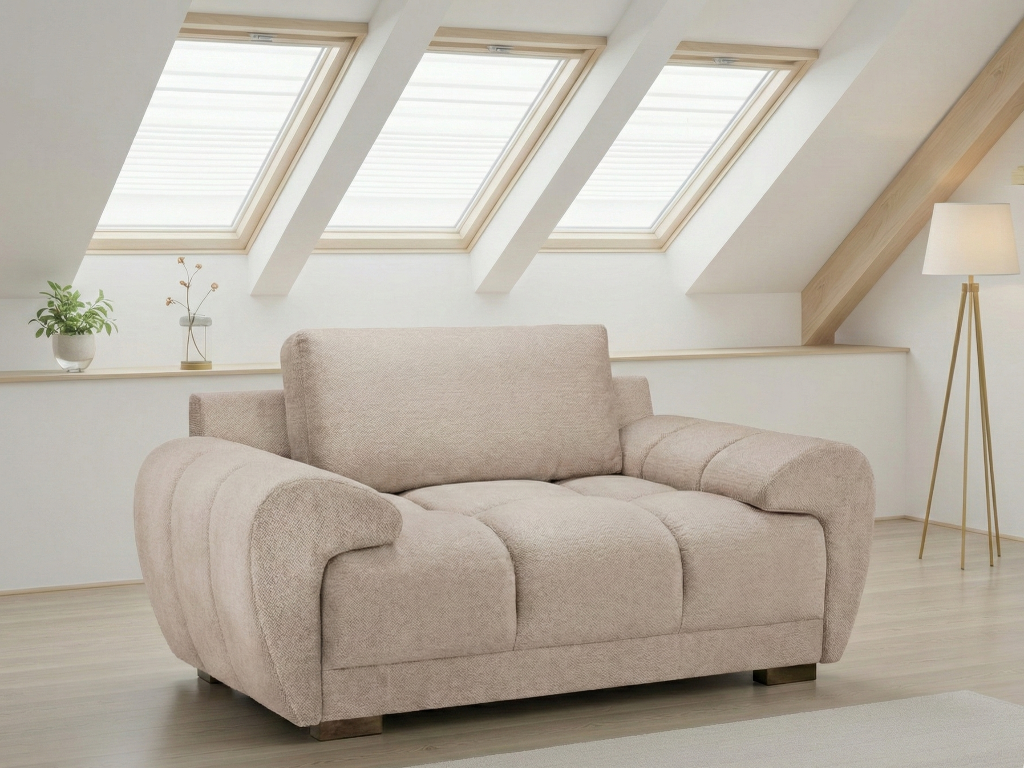 Azura Sofa Mocha Armchair - luxury chenille sofa - Dreamy furniture