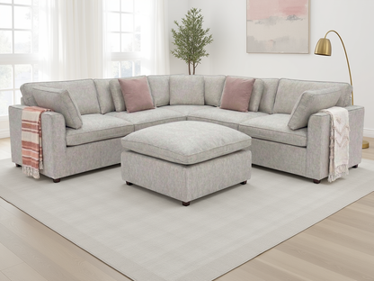 Salma Sofa Grey Large Corner with Footstool - Salma Sofa Grey Large Corner with Footstool corner sofa Isle of Man UK delivery