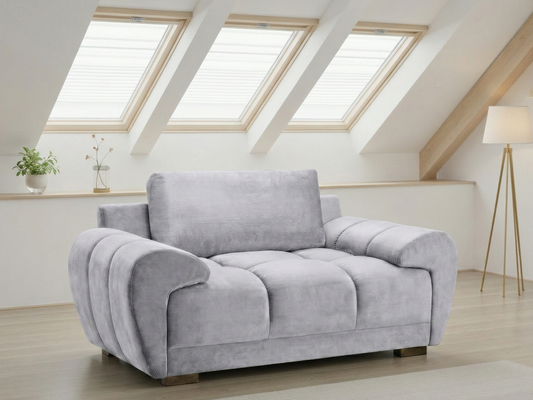 Azura Sofa Grey Armchair - luxury chenille sofa - Dreamy furniture