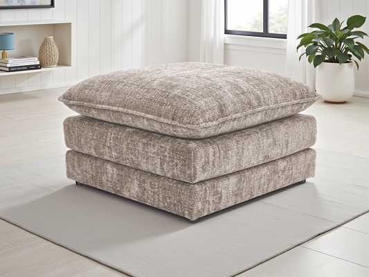 Sonia Sofa Beige Footstool - premium footstool with free Isle of Man and UK delivery