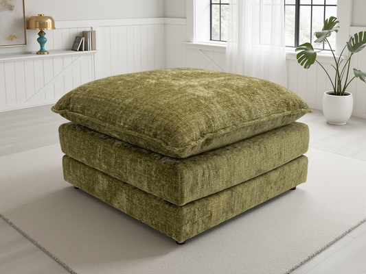 Sonia Sofa Green Footstool - premium footstool with free Isle of Man and UK delivery