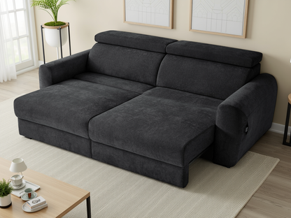 Dakota Electric Sofabed Black 3 Seater - premium sofabed with free Isle of Man and UK delivery