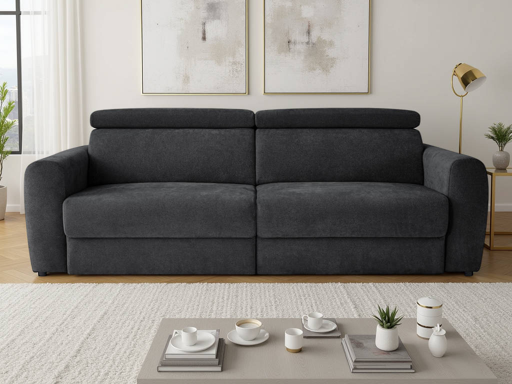 Dakota Electric Sofabed Black 3 Seater - premium sofabed with free Isle of Man and UK delivery