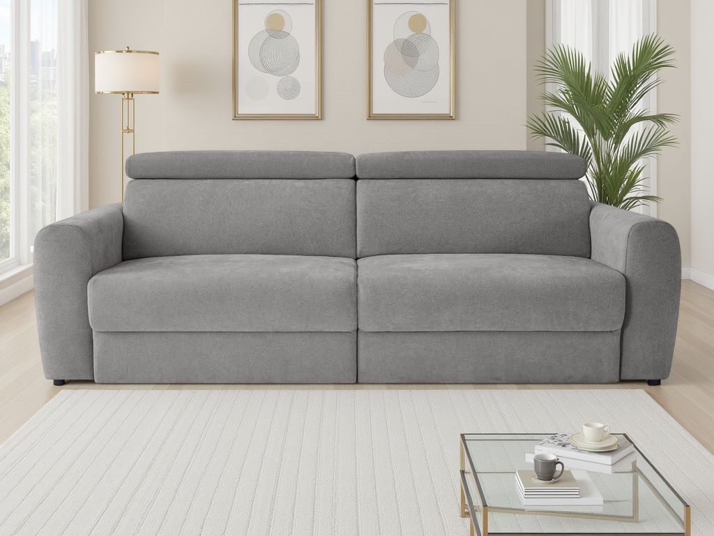 Dakota Electric Sofabed Grey 3 Seater - premium sofabed with free Isle of Man and UK delivery