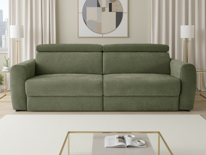 Dakota Electric Sofabed Green 3 Seater - premium sofabed with free Isle of Man and UK delivery