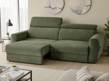 Dakota Electric Sofabed Green 3 Seater - premium sofabed with free Isle of Man and UK delivery