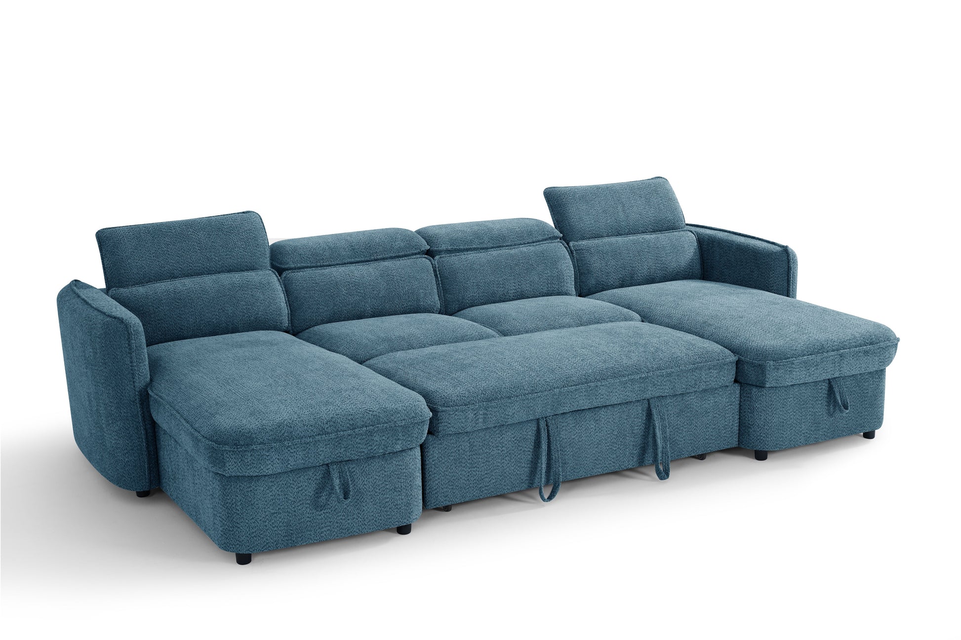Camila Sofabed Blue U Shape Corner - Camila sofa range - Dreamy furniture Isle of Man and UK