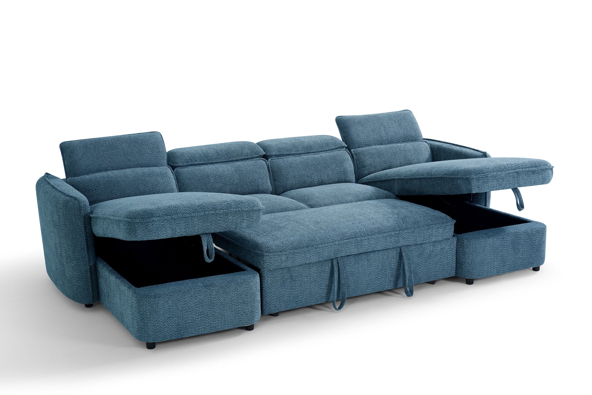 Camila Sofabed Blue U Shape Corner - Camila sofa range - Dreamy furniture Isle of Man and UK
