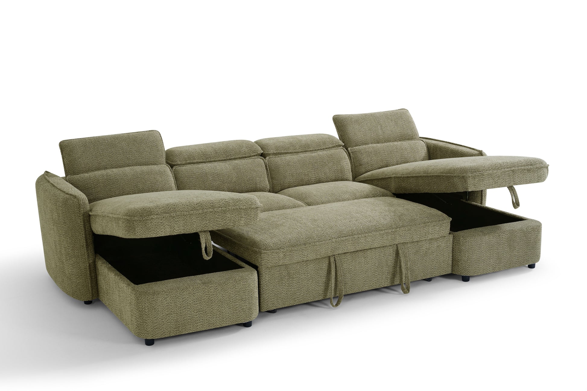 Camila Sofabed Green U Shape Corner - Camila sofa range - Dreamy furniture Isle of Man and UK