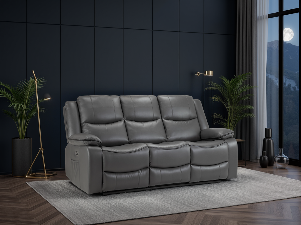Haven Electric Recliner Sofa Grey 3 Seater at Dreamy – electric recliner sofa UK with free Isle of Man and UK delivery