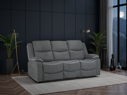 Haven Electric Recliner Sofa Graphite 3 Seater at Dreamy – electric recliner sofa UK with free Isle of Man and UK delivery