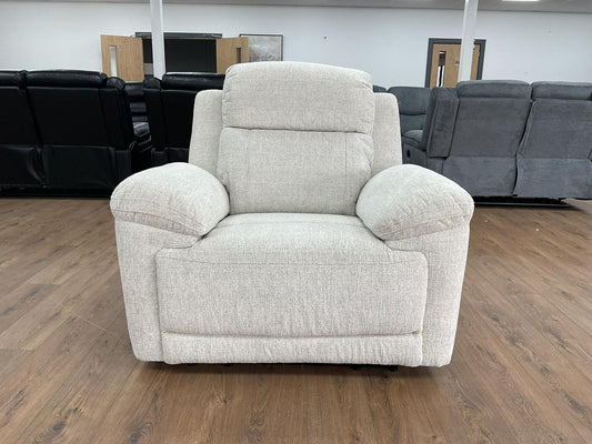 Owl Electric Recliner Beige Armchair - beige fabric electric recliner armchair by Dreamy