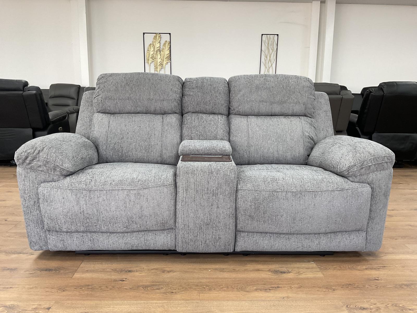 Owl Electric Recliner Sofa Grey 2 Seater - grey fabric 2 seater electric recliner sofa by Dreamy
