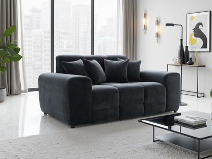 Joanna Sofa Black 2 Seater from Dreamy - sofa with free Isle of Man and UK delivery