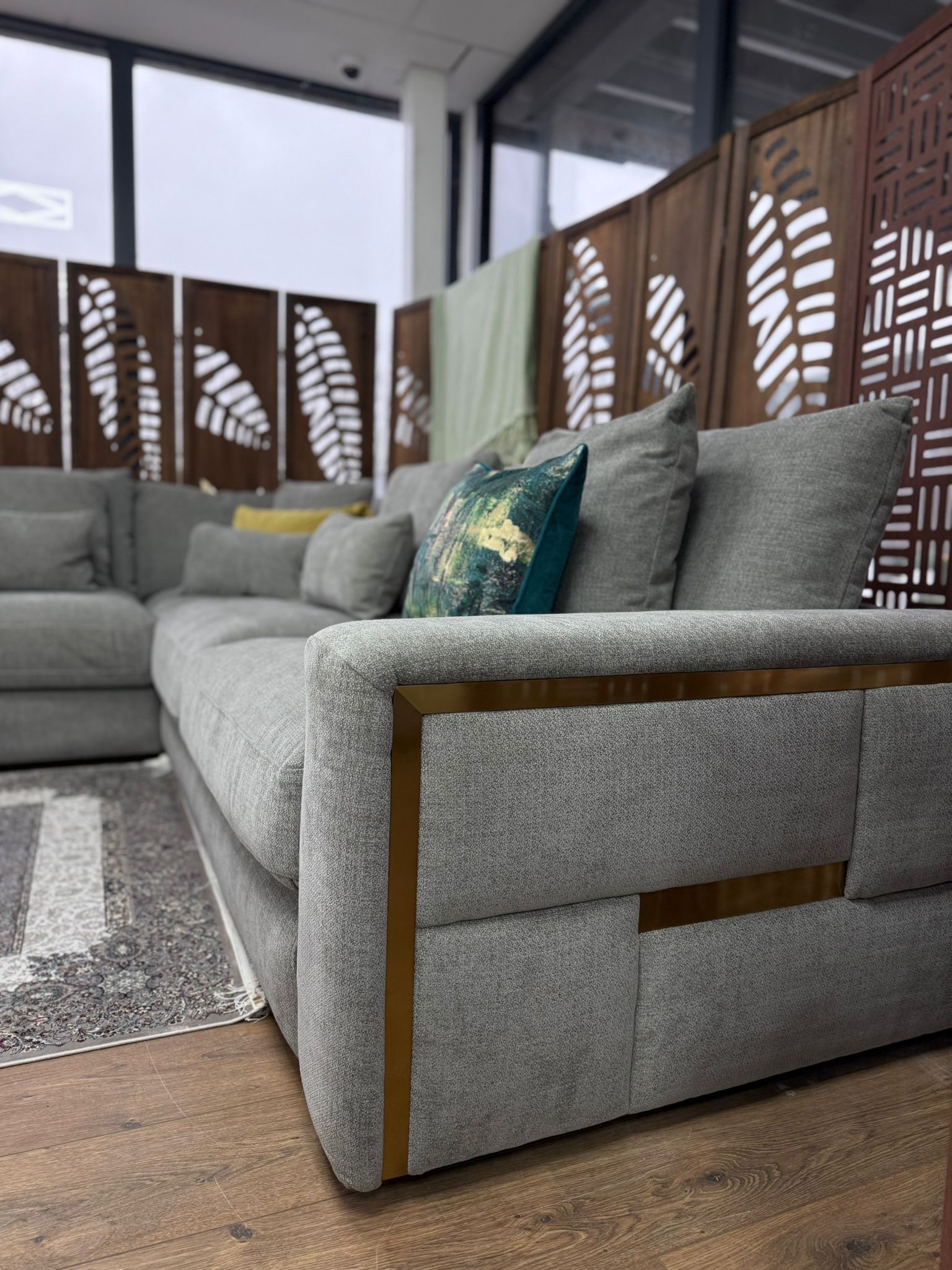 Julian Sofa Grey Large Corner - large corner sofa - Dreamy furniture