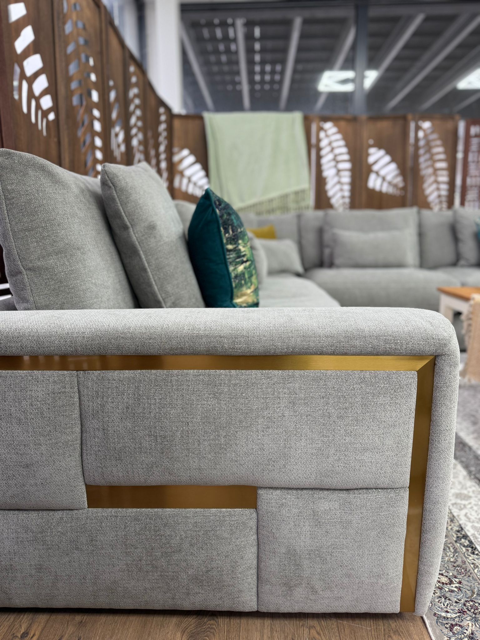 Julian Sofa Grey Large Corner - large corner sofa - Dreamy furniture