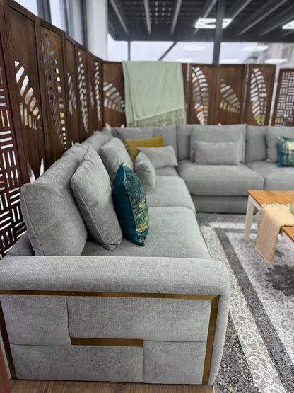 Julian Sofa Grey Large Corner - large corner sofa - Dreamy furniture