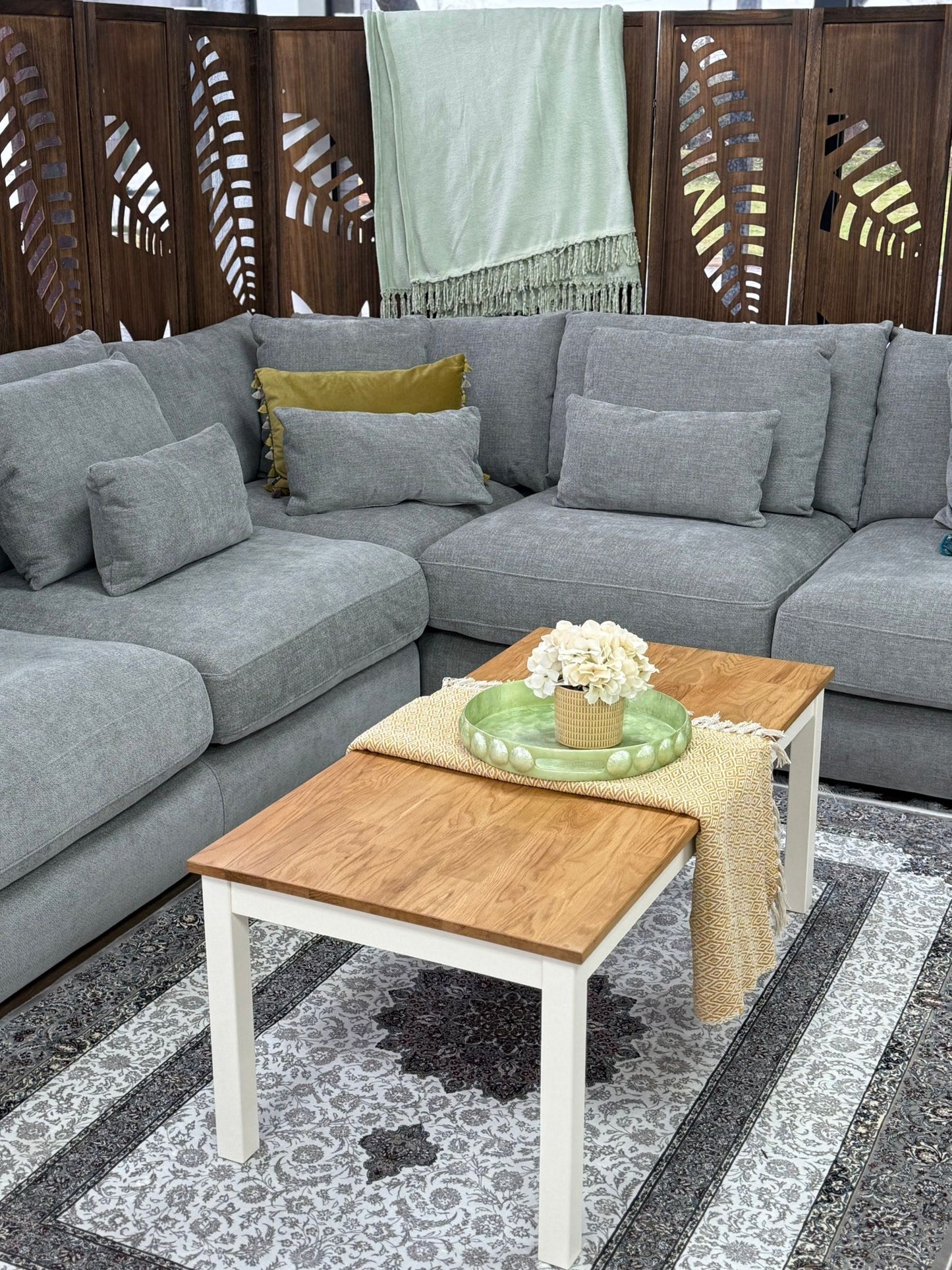 Julian Sofa Grey Large Corner - large corner sofa - Dreamy furniture