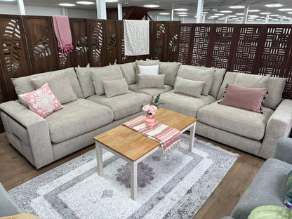 Julian Sofa Beige Large Corner - large corner sofa - Dreamy furniture