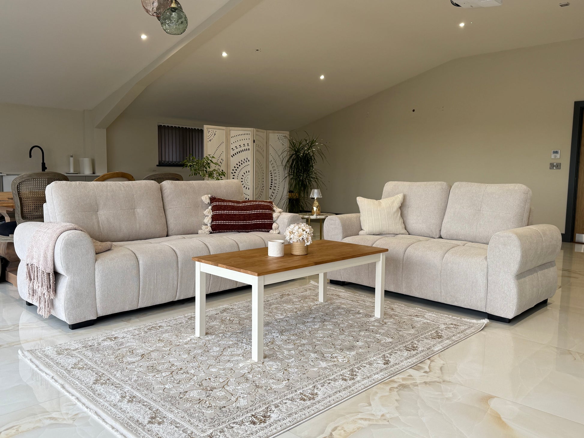 Sadie Sofa Beige 3+2 Set - Sadie sofa range - Dreamy furniture Isle of Man and UK