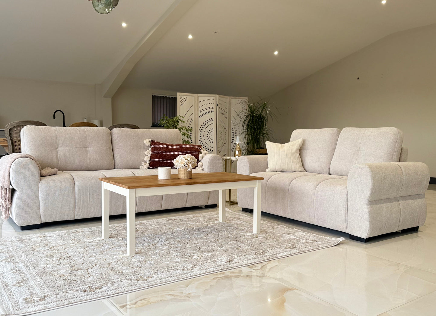 Sadie Sofa Beige 3+2 Set - Sadie sofa range - Dreamy furniture Isle of Man and UK