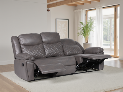 Mya Recliner Sofa Grey 3 Seater from Dreamy - sofa with free Isle of Man and UK delivery
