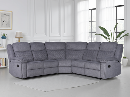 Mya Recliner Sofa Grey Fabric Large Corner from Dreamy - sofa with free Isle of Man and UK delivery