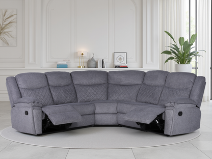 Mya Recliner Sofa Grey Fabric Large Corner from Dreamy - sofa with free Isle of Man and UK delivery