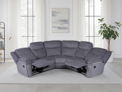 Mya Recliner Sofa Grey Fabric Large Corner from Dreamy - sofa with free Isle of Man and UK delivery