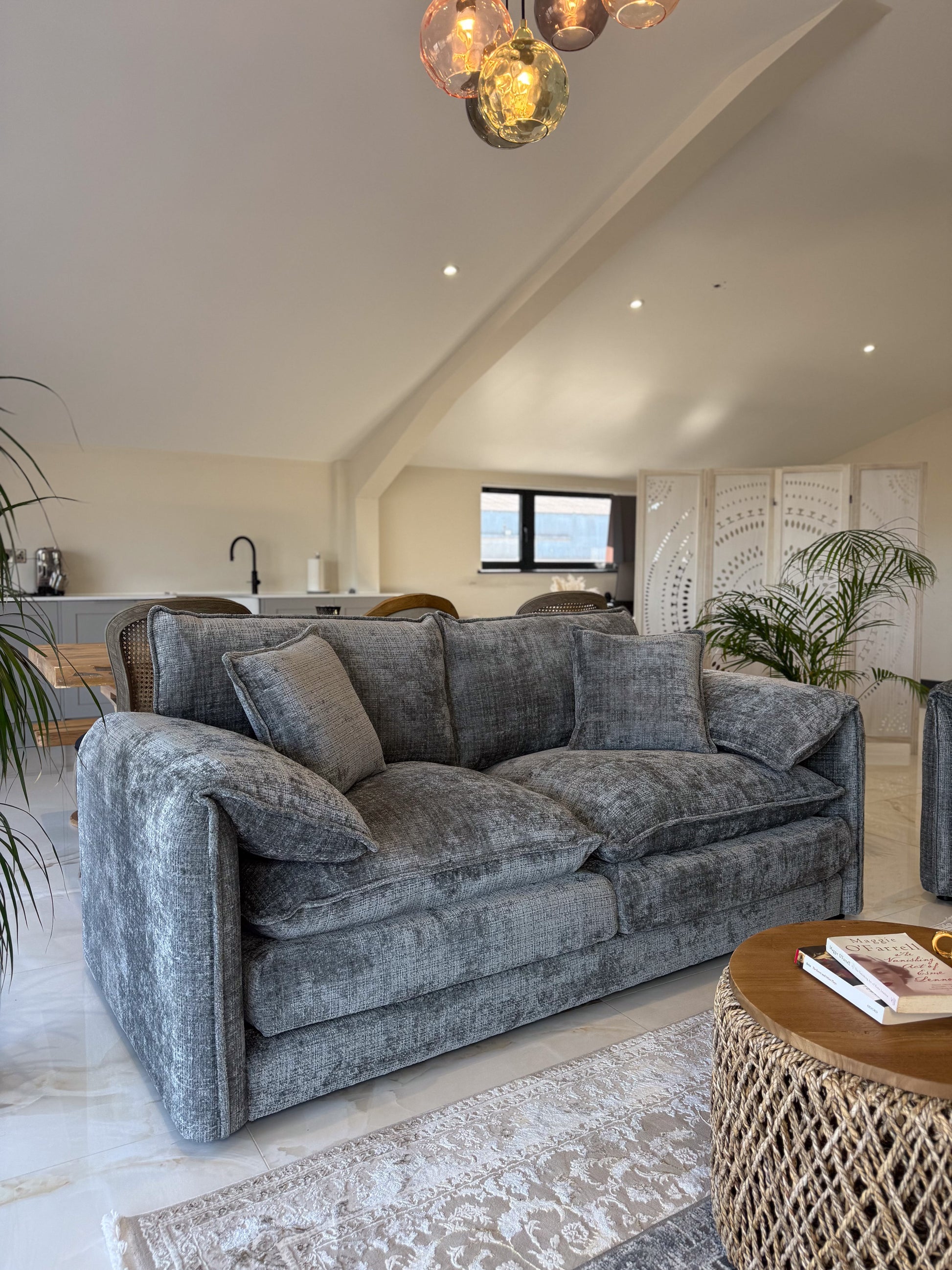 Sonia Sofa Grey 3 Seater - premium sofa with free Isle of Man and UK delivery