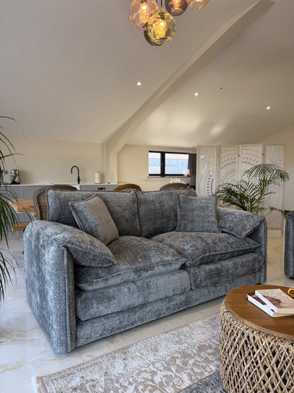 Sonia Sofa Grey 3 Seater - premium sofa with free Isle of Man and UK delivery