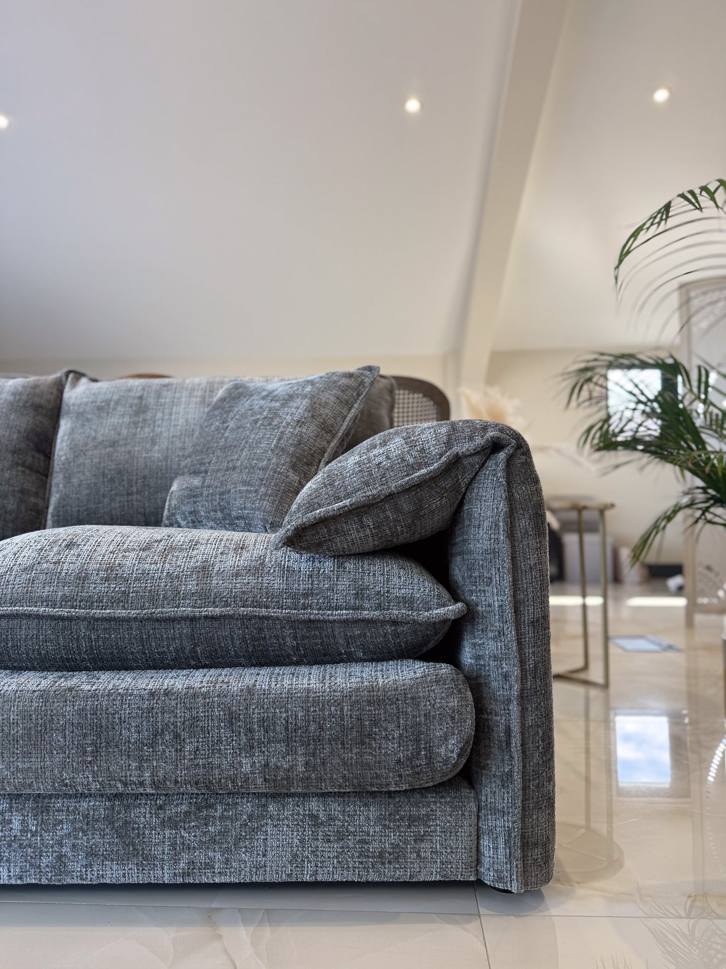 Sonia Sofa Grey 3 Seater - premium sofa with free Isle of Man and UK delivery