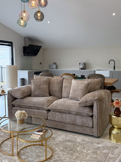Sonia Sofa Beige 3 Seater - premium sofa with free Isle of Man and UK delivery
