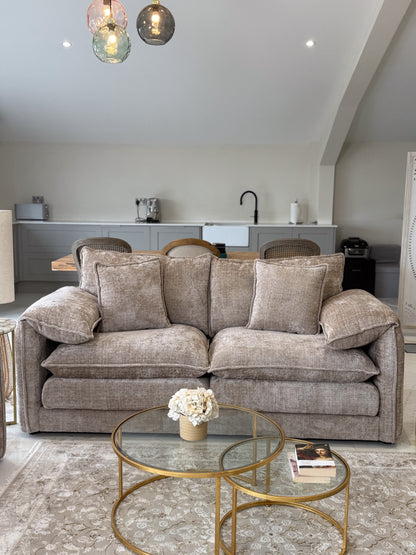 Sonia Sofa Beige 3 Seater - premium sofa with free Isle of Man and UK delivery