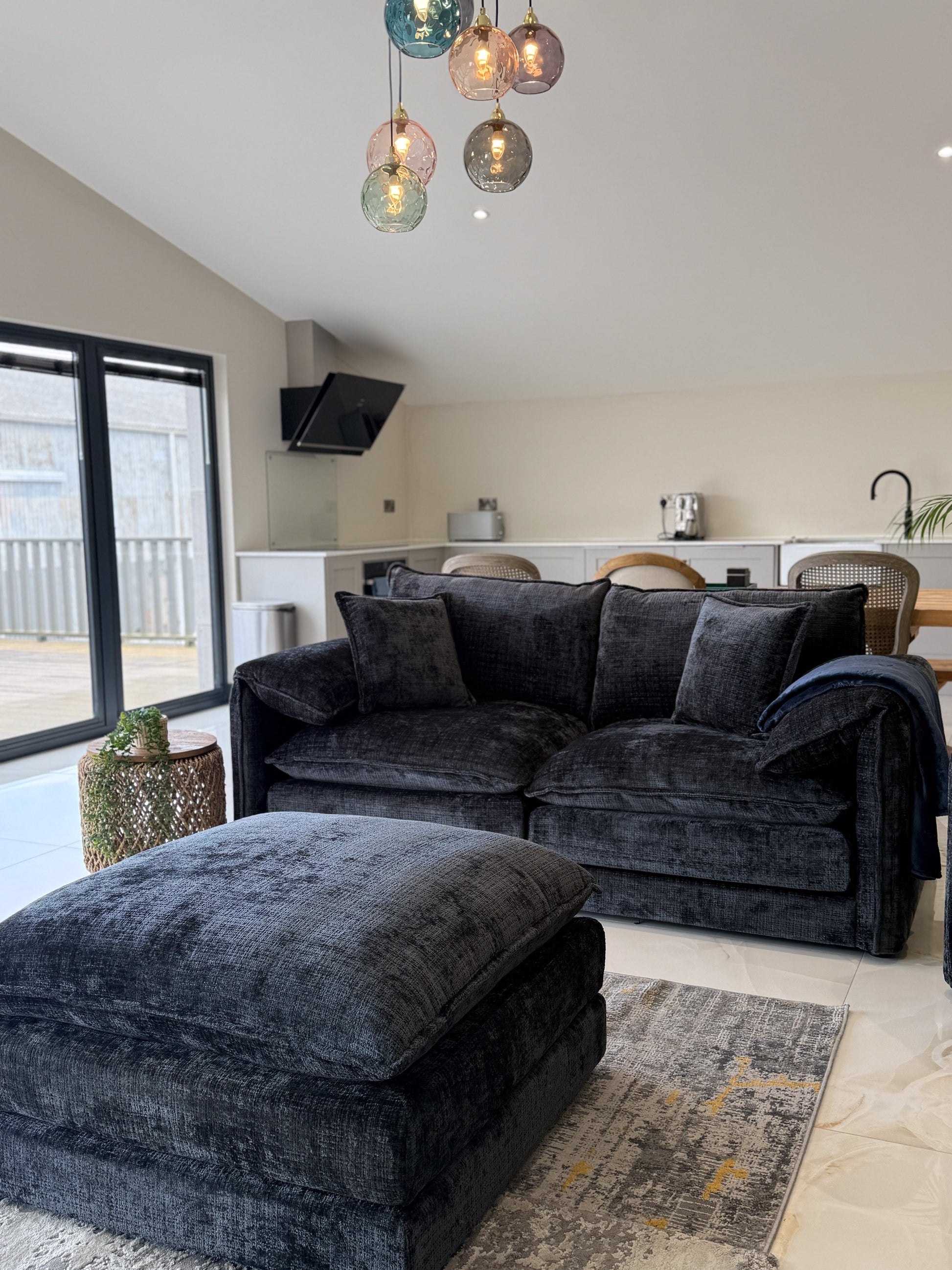 Sonia Sofa Black 3 Seater - premium sofa with free Isle of Man and UK delivery