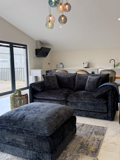 Sonia Sofa Black 3 Seater - premium sofa with free Isle of Man and UK delivery