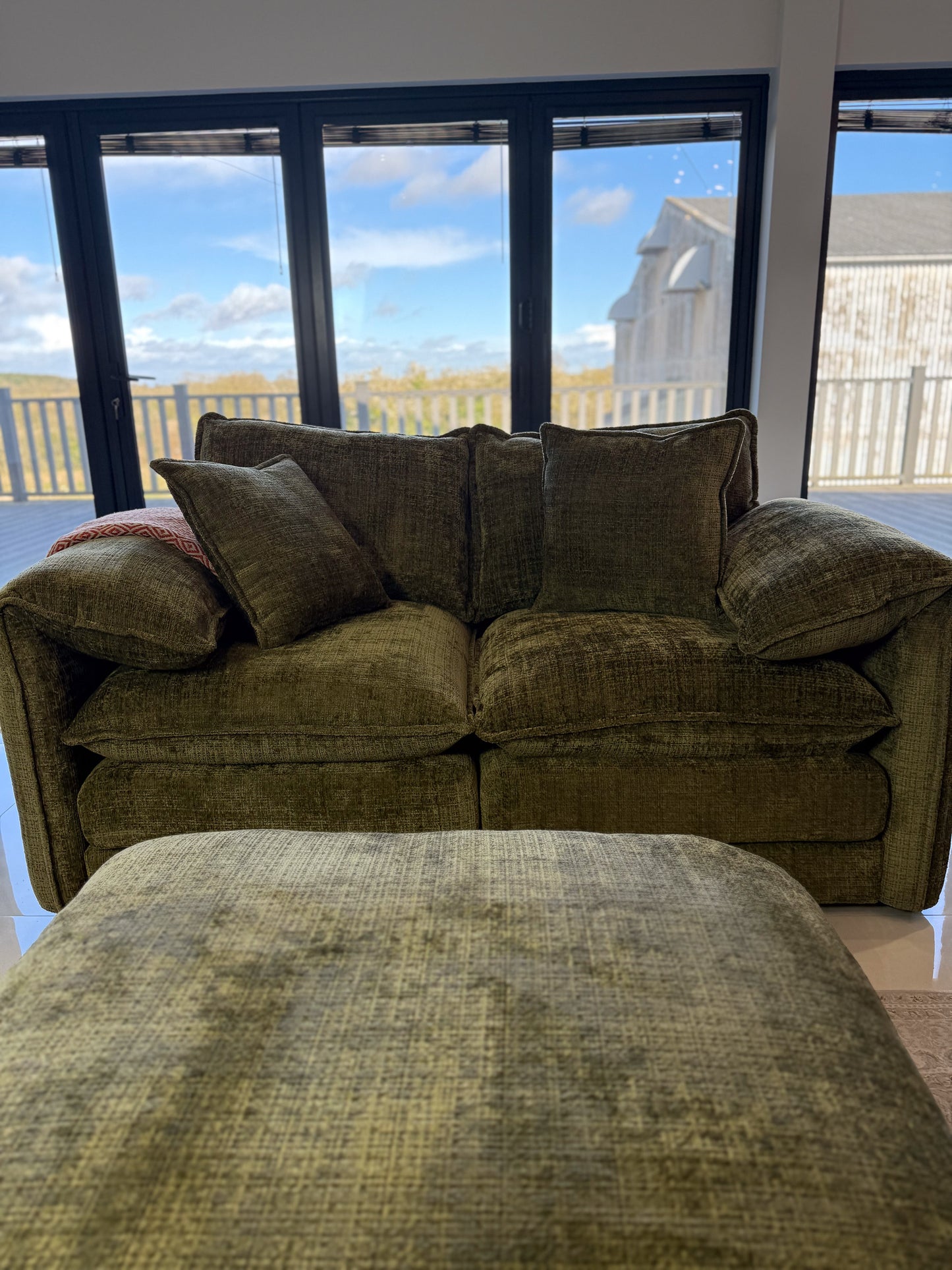 Sonia Sofa Green 2 Seater - premium sofa with free Isle of Man and UK delivery