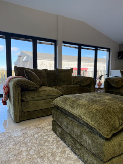 Sonia Sofa Green 2 Seater - premium sofa with free Isle of Man and UK delivery