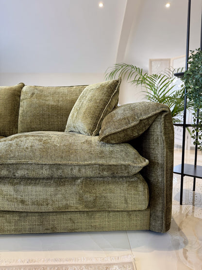 Sonia Sofa Green 3 Seater - premium sofa with free Isle of Man and UK delivery