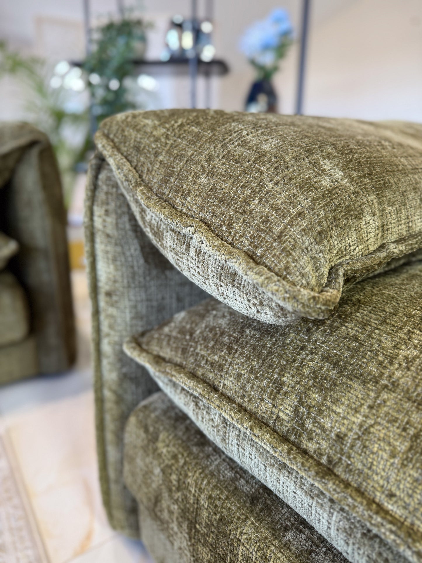 Sonia Sofa Green 3 Seater - premium sofa with free Isle of Man and UK delivery