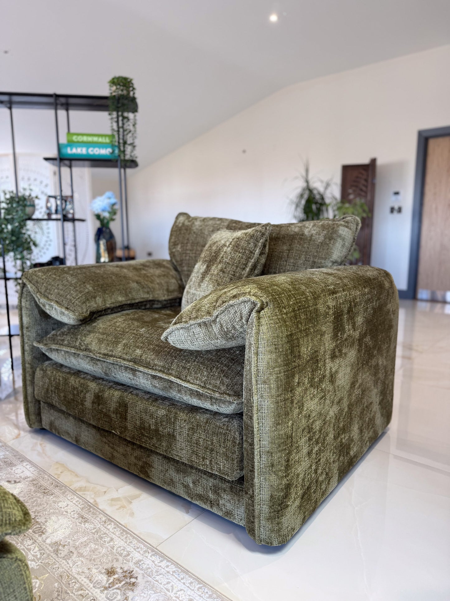 Sonia Sofa Green Armchair - premium armchair with free Isle of Man and UK delivery
