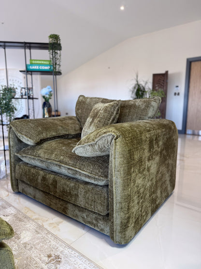 Sonia Sofa Green Armchair - premium armchair with free Isle of Man and UK delivery