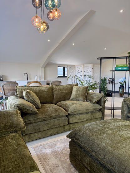 Sonia Sofa Green 3 Seater - premium sofa with free Isle of Man and UK delivery